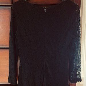 Little Black Lacey Dress - Size L - Mandalay Boutique, Princeton NJ